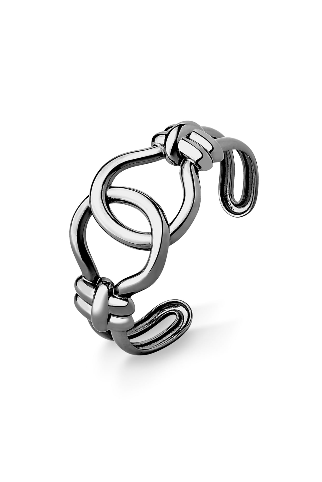 Pulseira Afago - Coleção O Abraço Banho: Ródio Negro