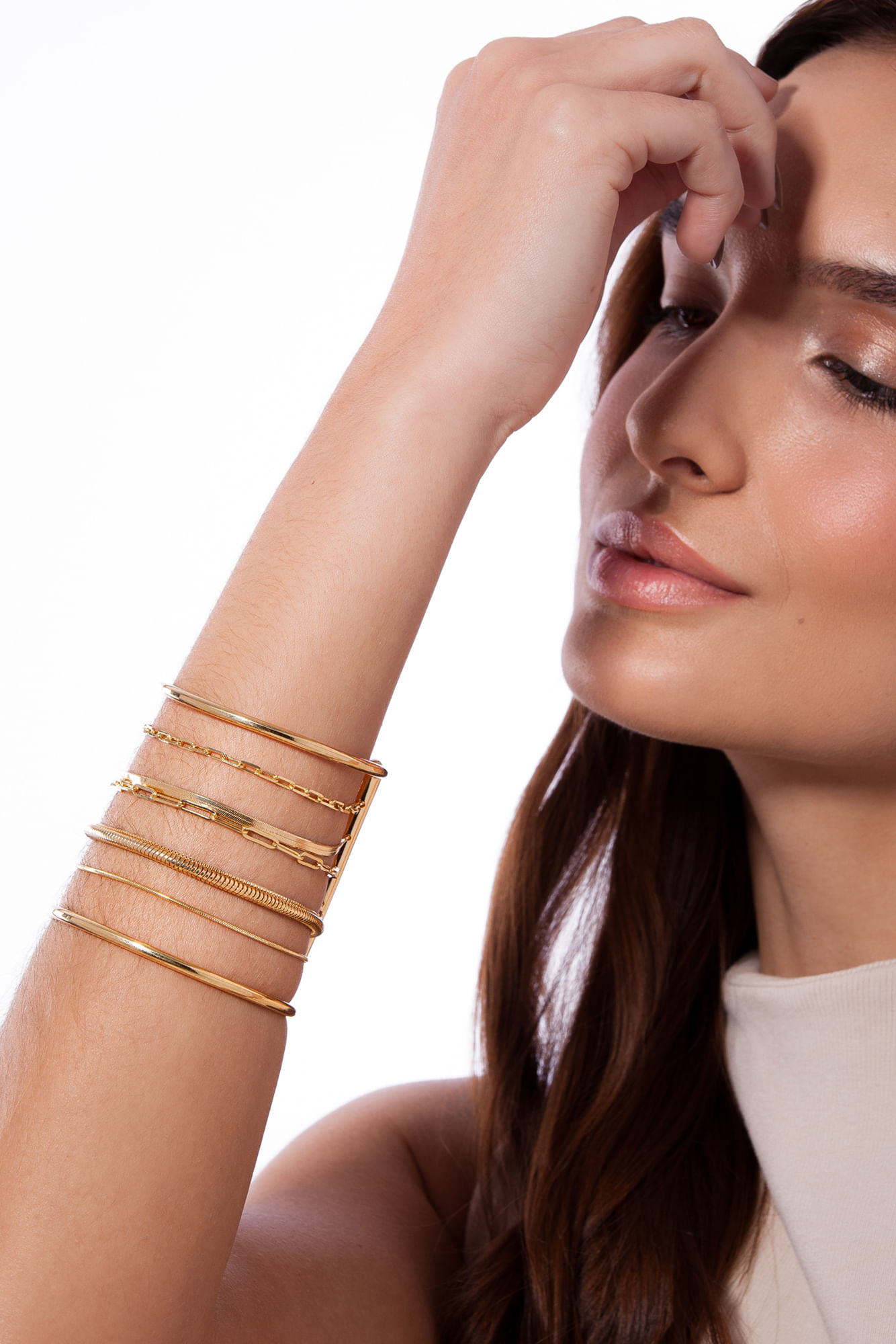 Pulseira Corpus - Coleção Inéditos Julho Banho: Folheado a Ouro - Imagem 3