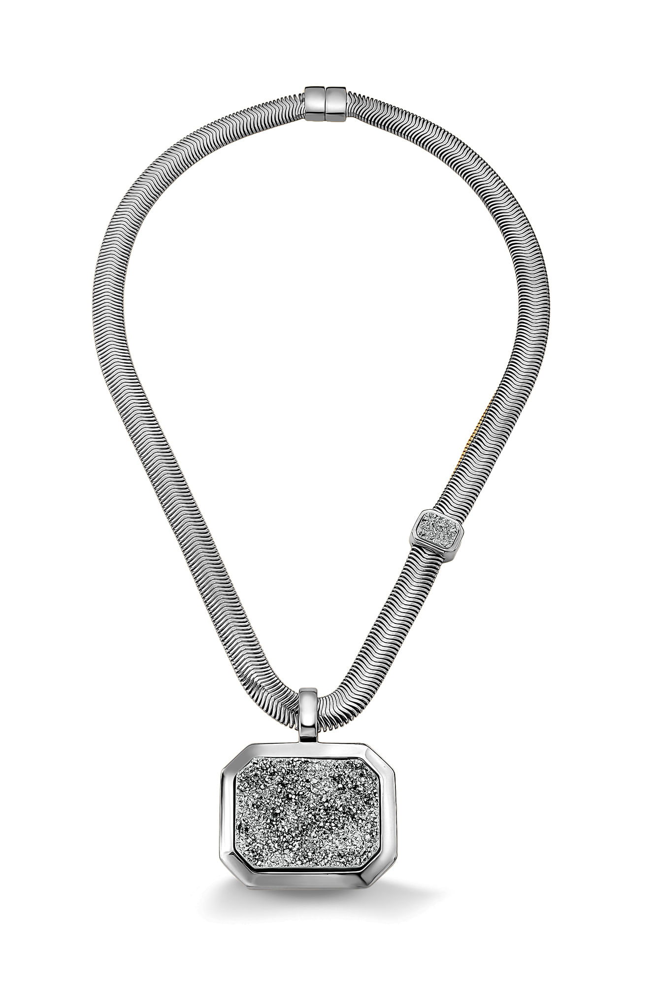 Colar Petrus - Drusa Metalizada - Coleção Inéditos Julho Banho: Ródio Negro