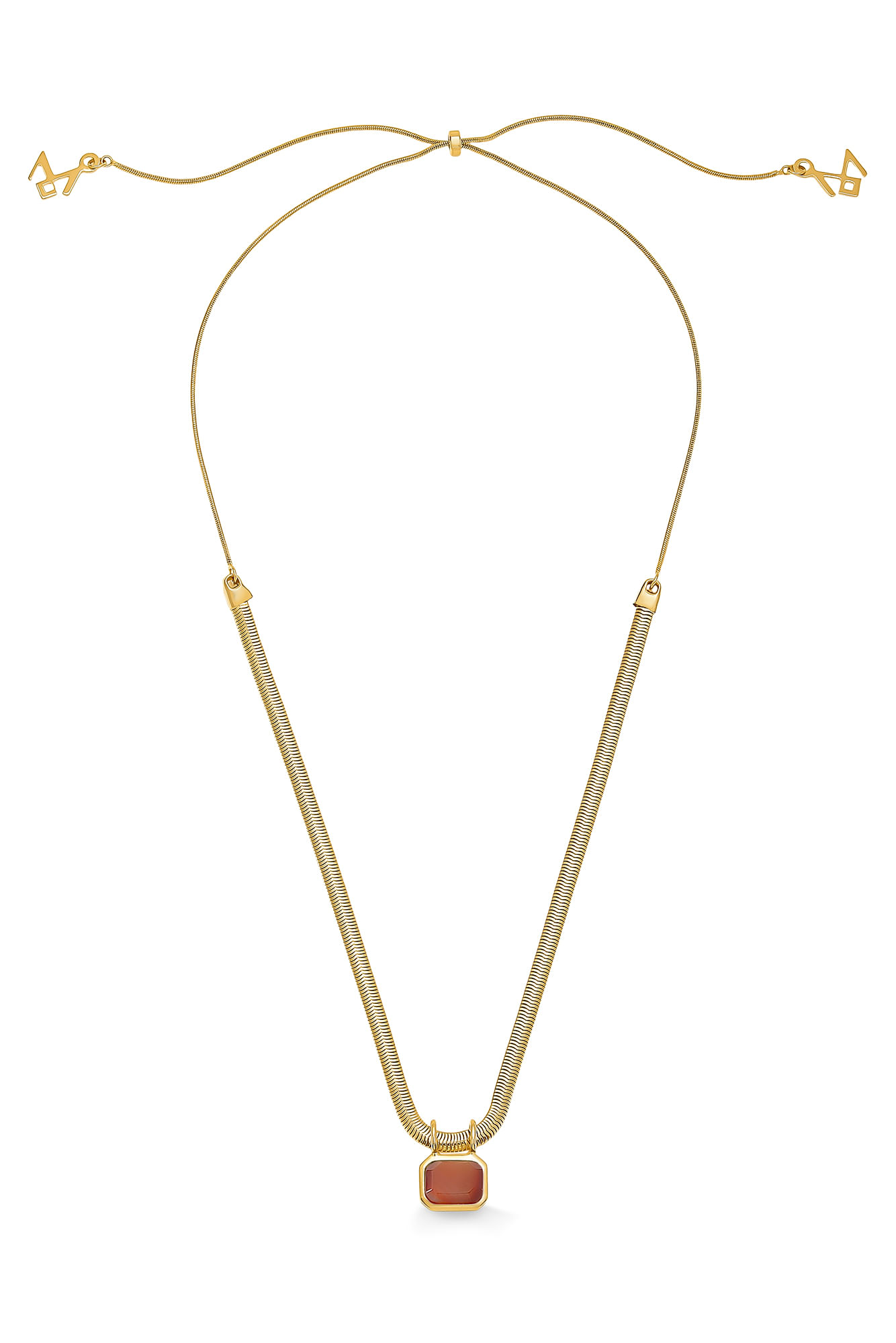 Colar Petrus Petit - Ágata Vermelha - Coleção Inéditos Julho Banho: Folheado a Ouro