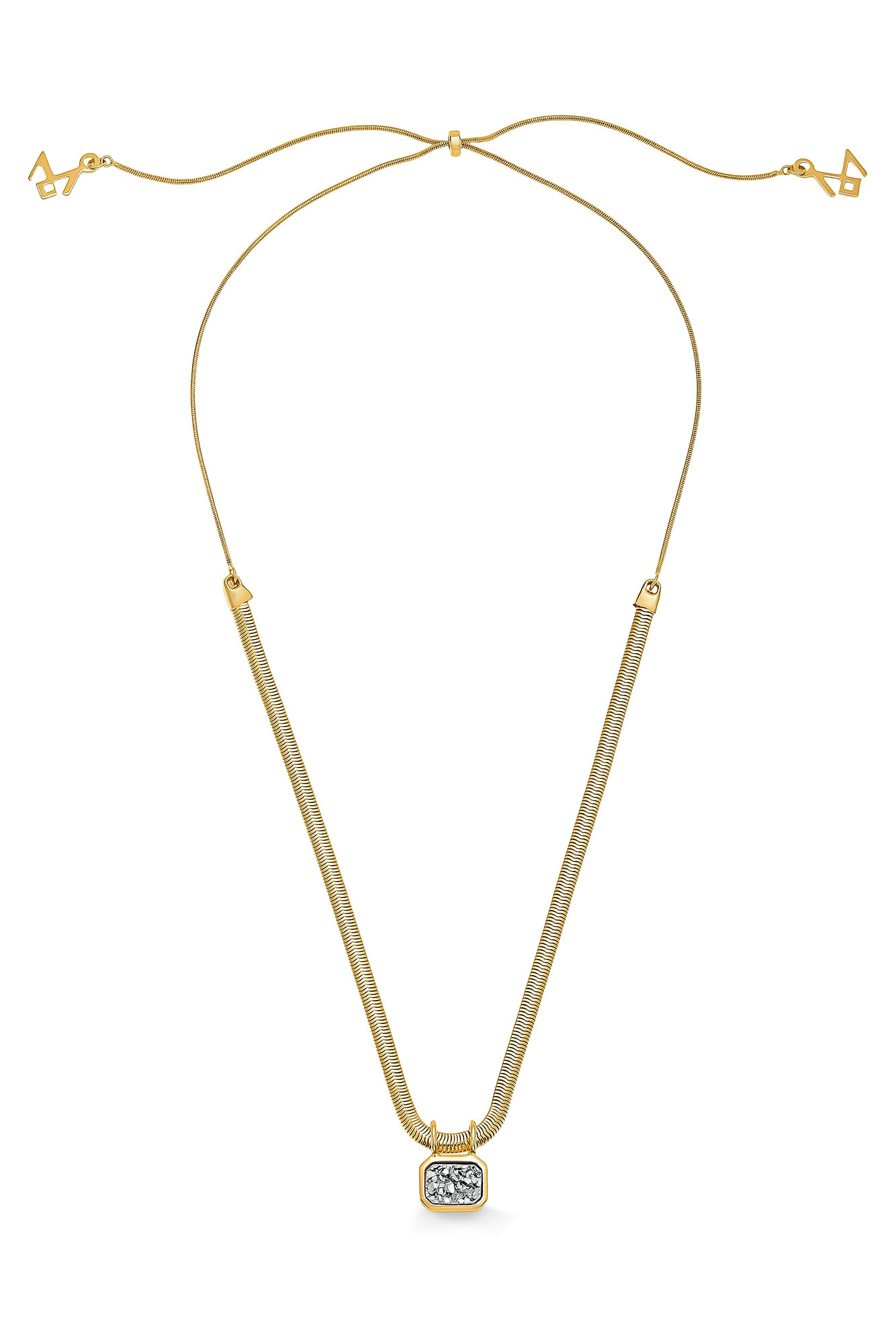 Colar Petrus Petit - Drusa Metalizada - Coleção Inéditos Julho Banho: Folheado a Ouro