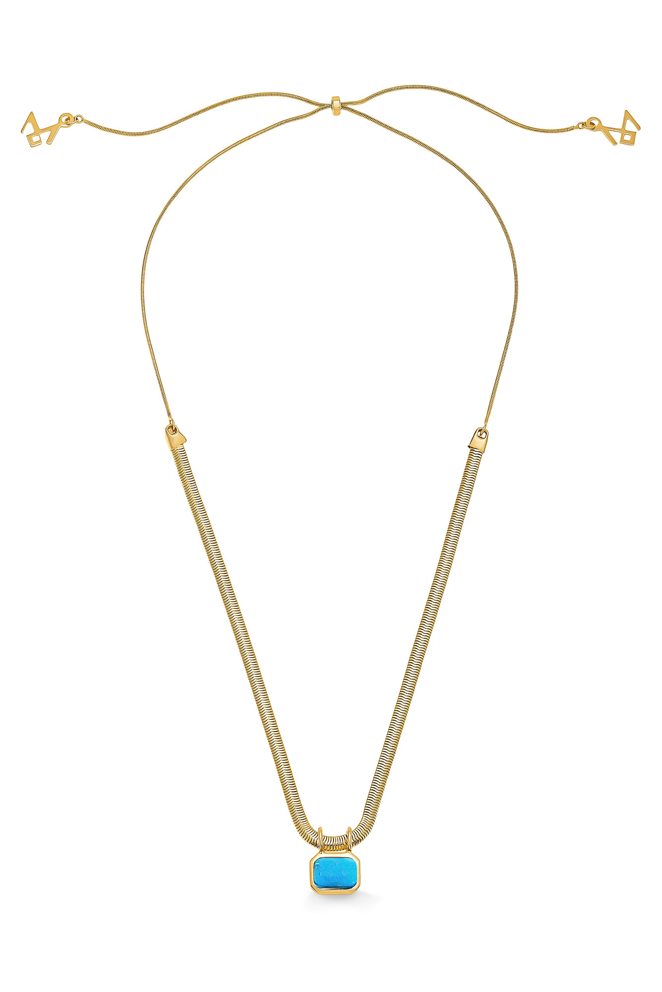 Colar Petrus Petit - Haulita Turquesa - Coleção Inéditos Julho Banho: Folheado a Ouro