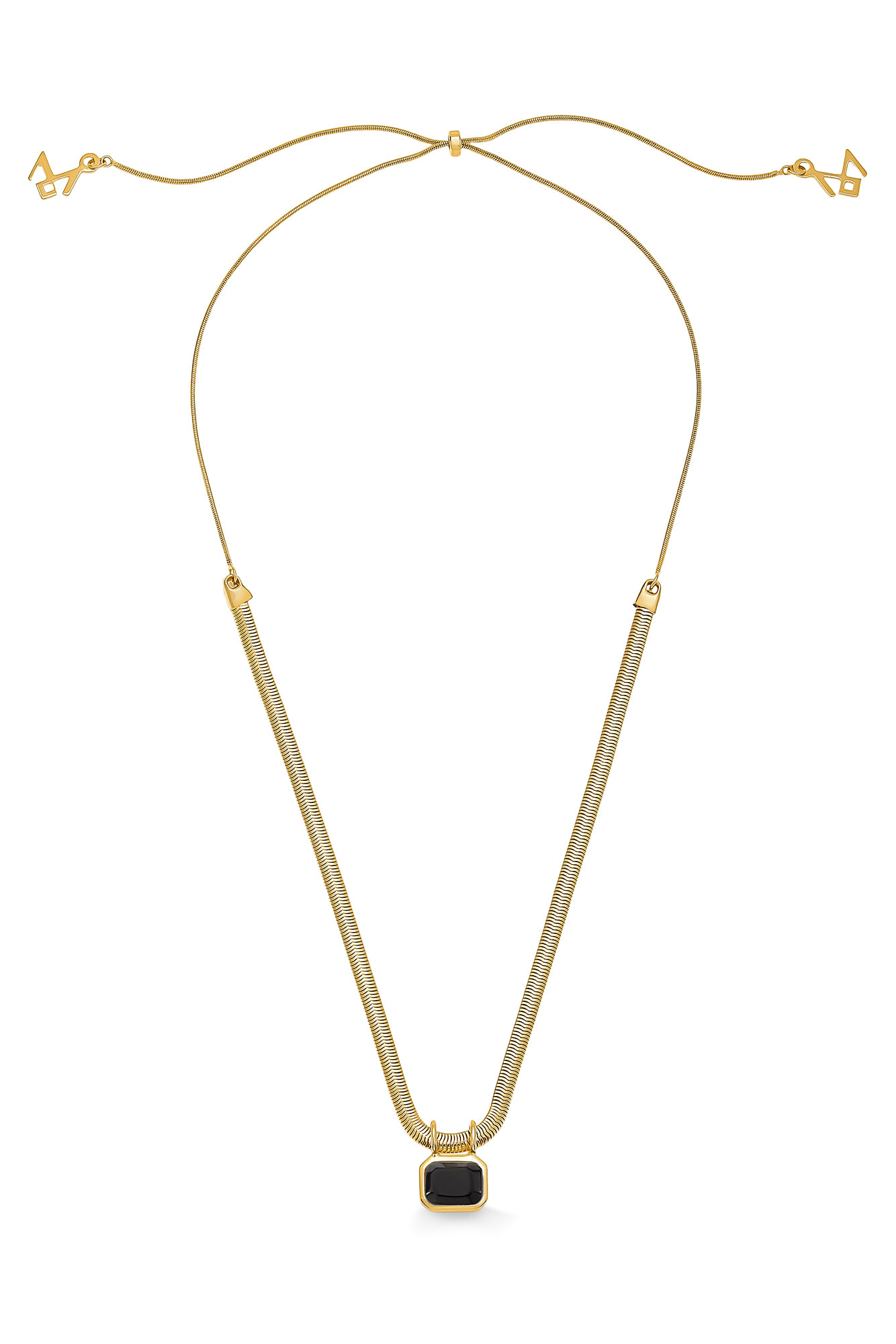 Colar Petrus Petit - Obsidiana Preta - Coleção Inéditos Julho Banho: Folheado a Ouro