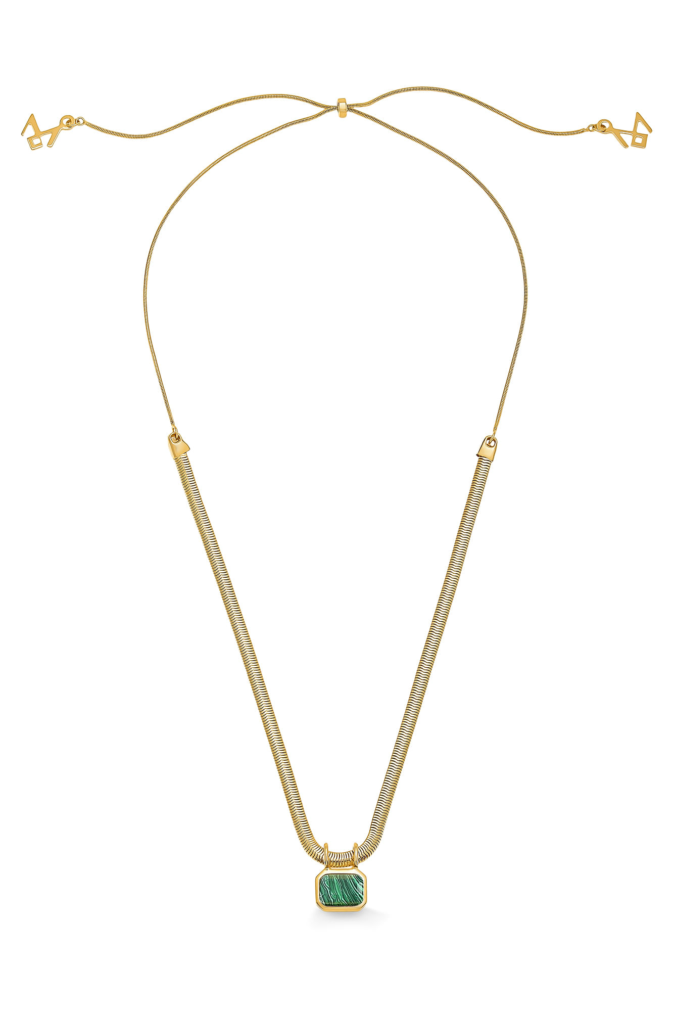 Colar Petrus Petit - Malaquita - Coleção Inéditos Julho Banho: Folheado a Ouro