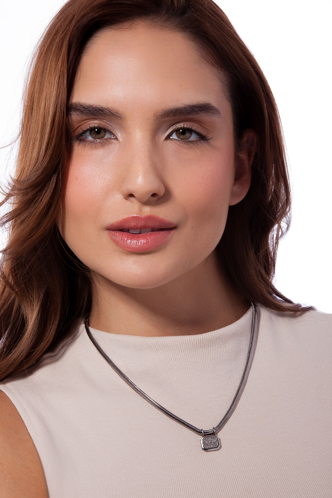 Colar Petrus Petit - Drusa Metalizada - Coleção Inéditos Julho Banho: Ródio Negro - Imagem 2