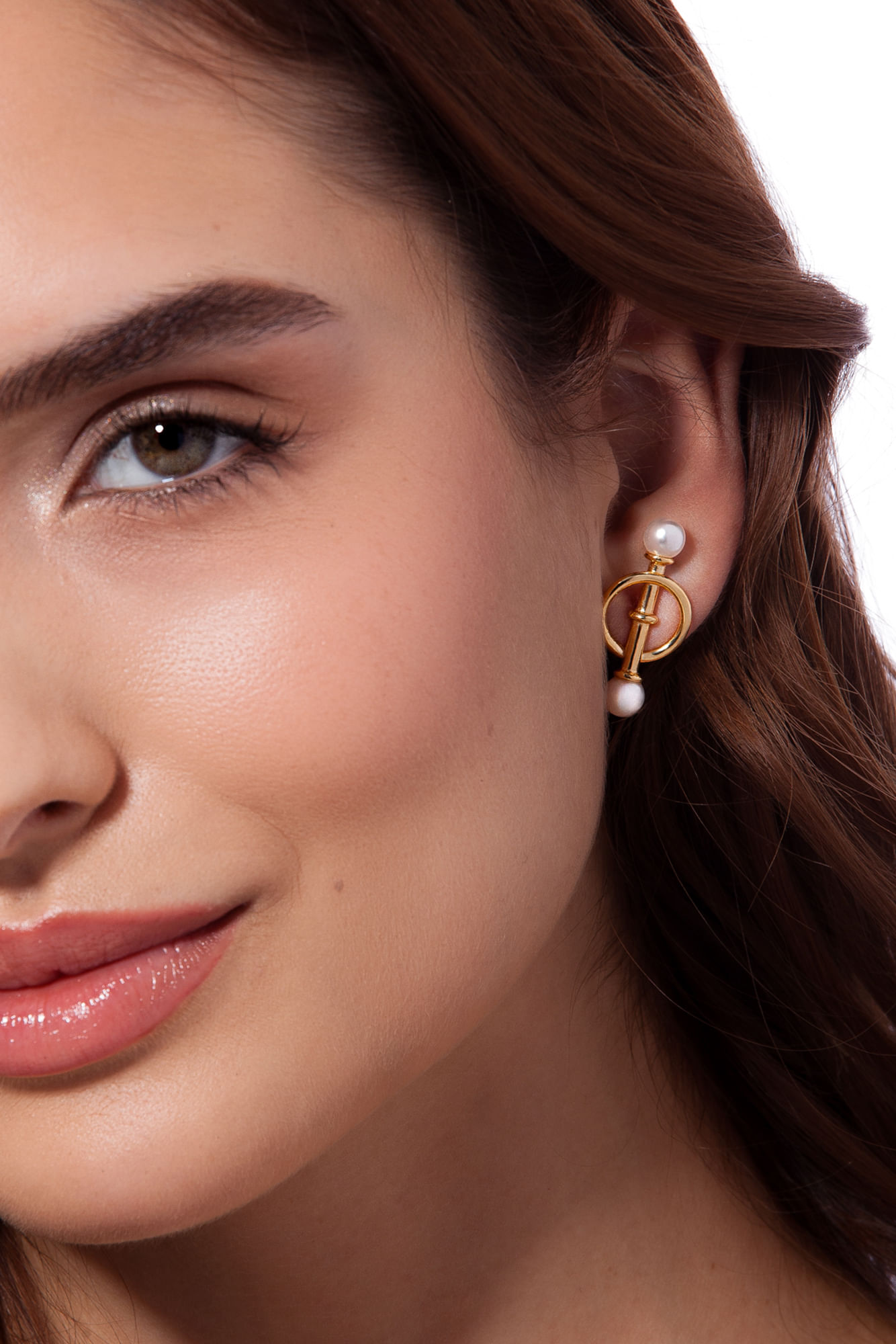 Brinco Revés - Pérola - Coleção Inéditos Julho Banho: Folheado a Ouro - Imagem 2